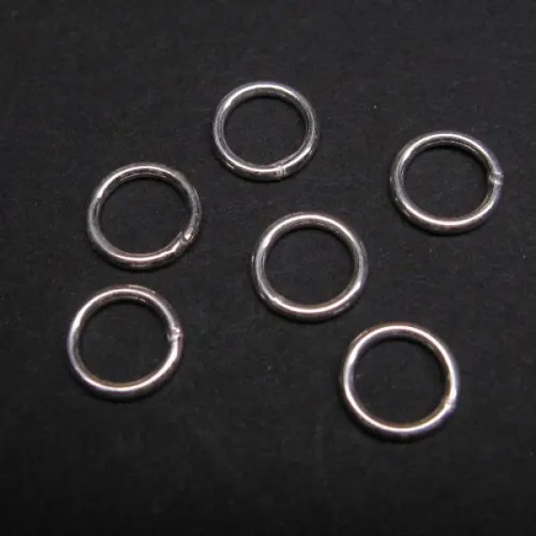 Srebro Ag - kółka zamknięte lutowane 7mm drut 0,8mm