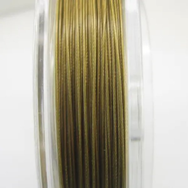 Linka stalowa złota-japońska 0,50mm/1 metr 