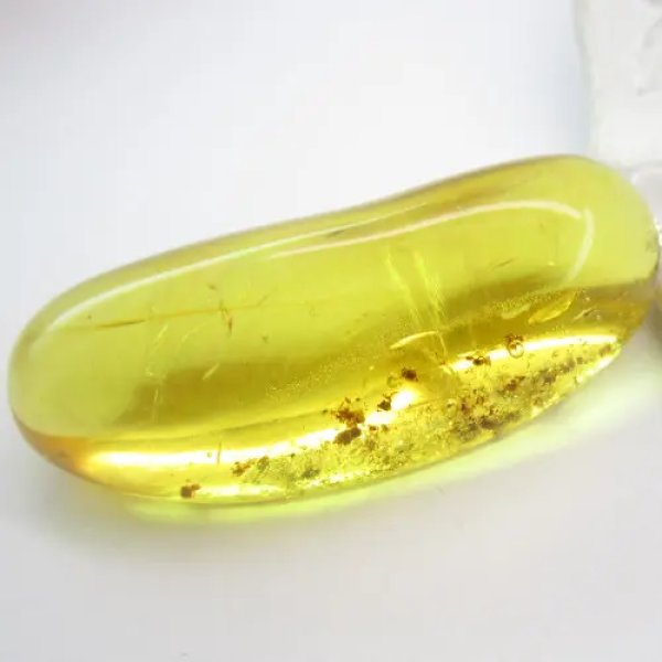 Bursztyn z inkluzjami i srebro - zawieszka