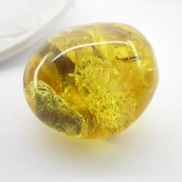 Bursztyn i srebro - zawieszka