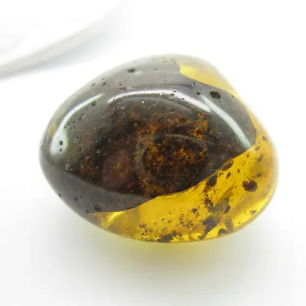 Bursztyn i srebro - zawieszka