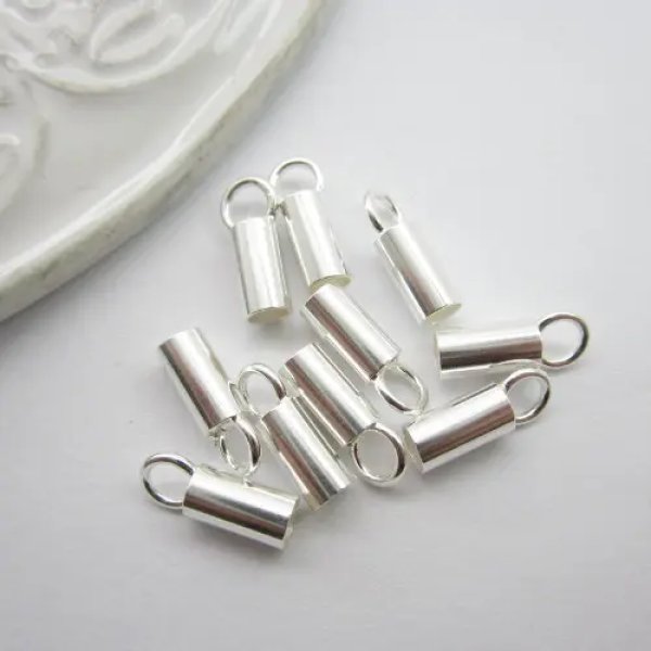 Srebro Ag - Końcówki do rzemieni średnica wew. 3mm/para