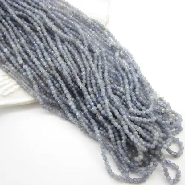 Tanzanit fasetowany kulki 2,3-2,5mm