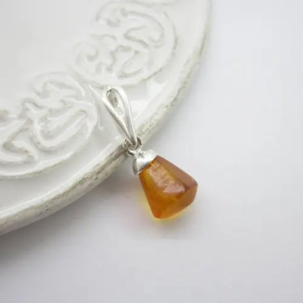 Koniakowy Bursztyn i srebro - zawieszka
