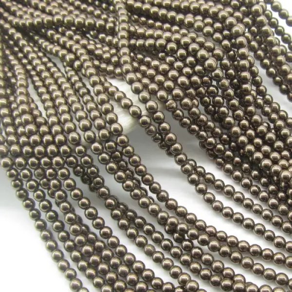 Hematyt brązowy 3mm kulki (sznurek)