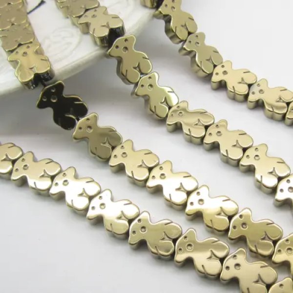 Hematyt złoty miś 13x10mm (sztuka) rezerwacja P.Edyta