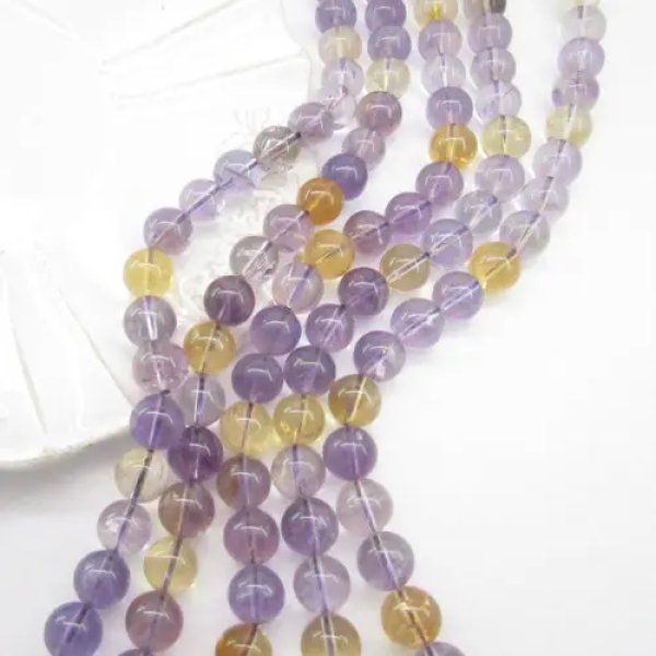 Ametryn – kulki 10,5 mm (sznur ok. 38 cm)