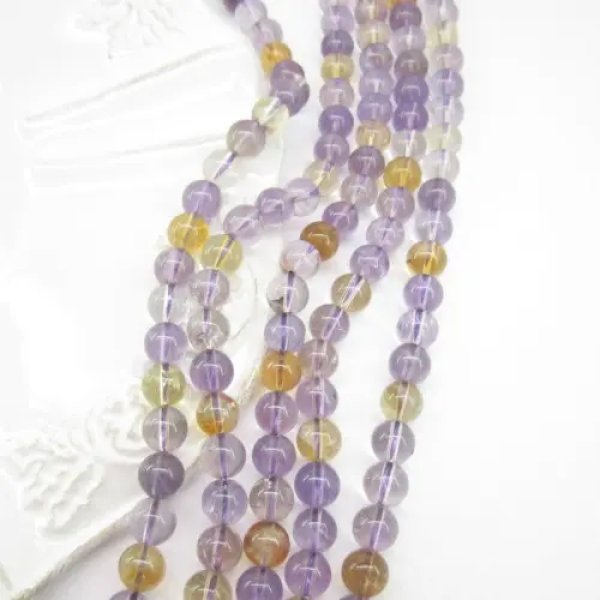 Ametryn – kulki 7 mm (sznurek ok. 39 cm)