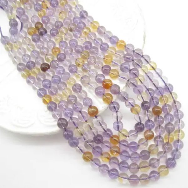 Ametryn – kulki 7 mm (sznurek ok. 39 cm)