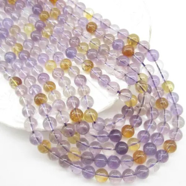 Ametryn – kulki 9 mm (sznurek ok. 38 cm)