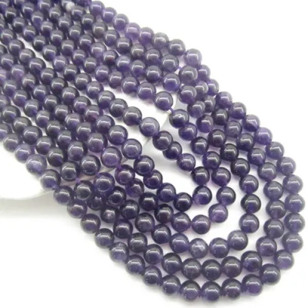 Ametyst kulki 8 mm (sznur)