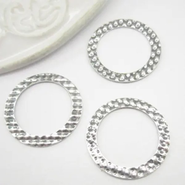 Srebro Oksydowane Ag - element ozdobny koło 23mm  