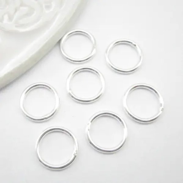 Srebro Ag - kółka zamknięte 10mm (drut 1,2mm)