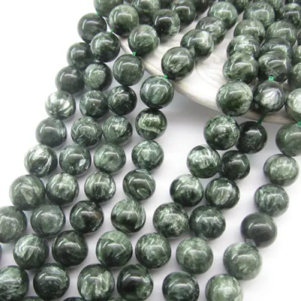 Serafinit kulka 10mm (sznur 19 lub 38 cm)