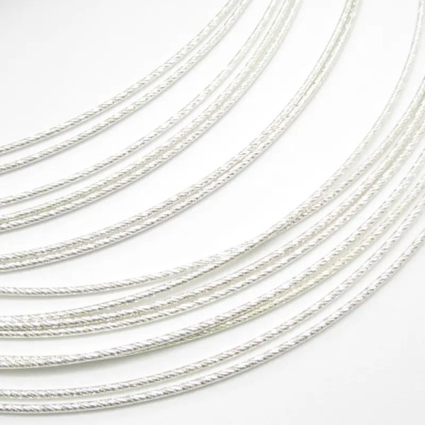 Obroża 50cm - srebro diamentowane