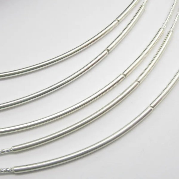 Obroża 50cm - srebro diamentowane