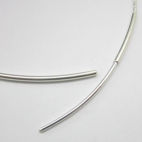 Obroża 50cm - srebro diamentowane