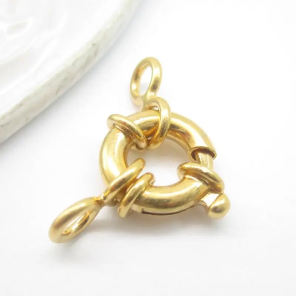 Srebro Ag Złocone - zapięcie typu federing 12 mm  