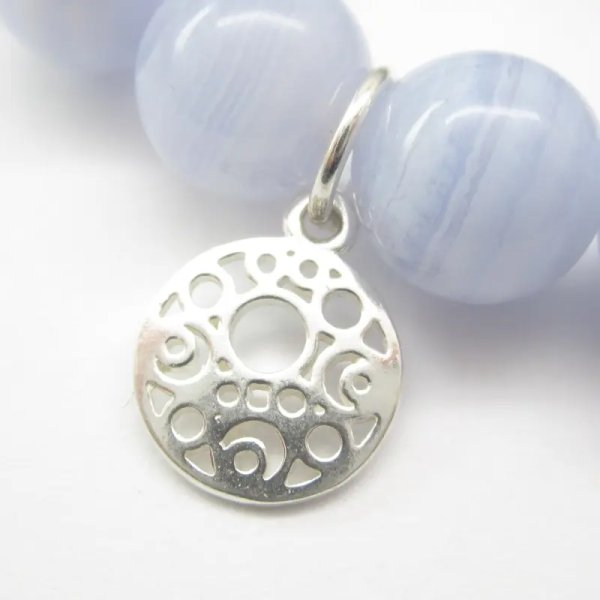 Chalcedon i srebro - bransoletka