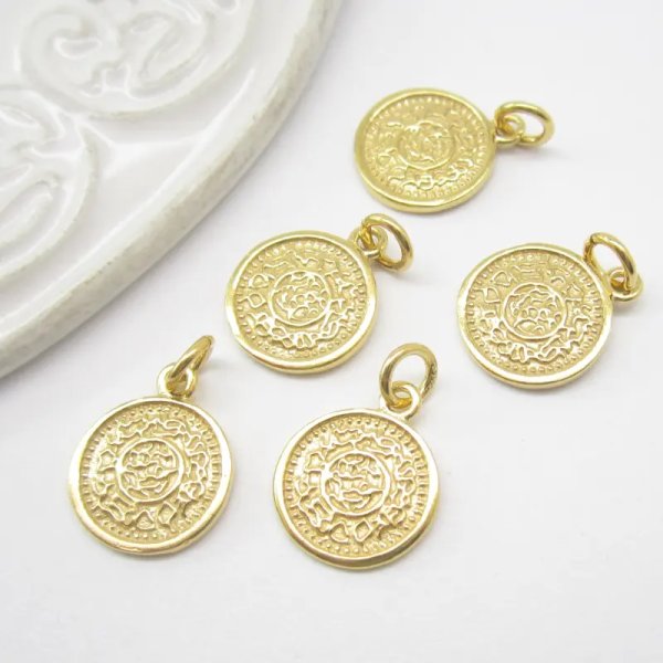 Srebro Ag Złocone - zawieszka moneta 11mm