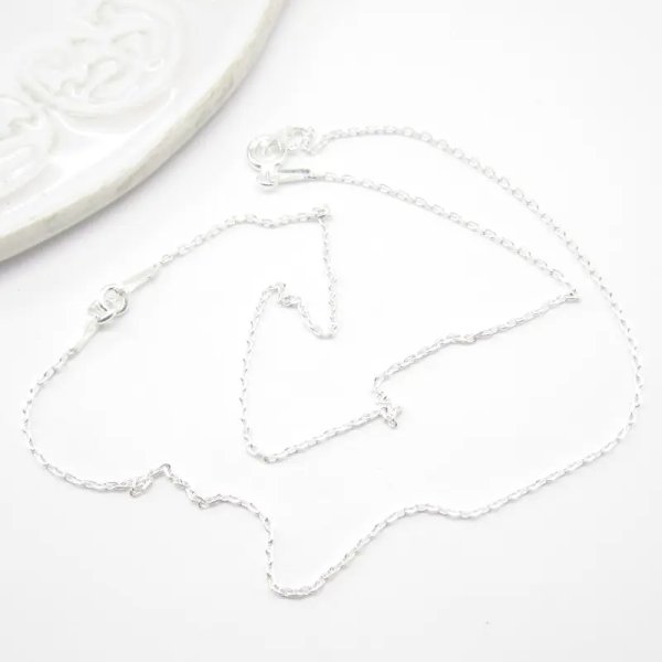 Łańcuszek 45cm (22,5cm+22,5cm) - srebro baza do naszyjników