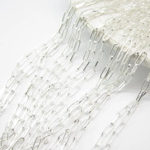 Srebro Ag  - Łańcuch oczka 6,3x2,4mm (50cm)