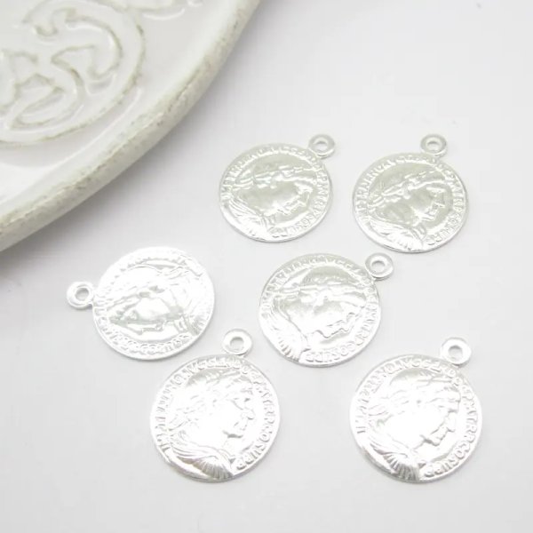 Srebro Ag  - zawieszka moneta 12mm