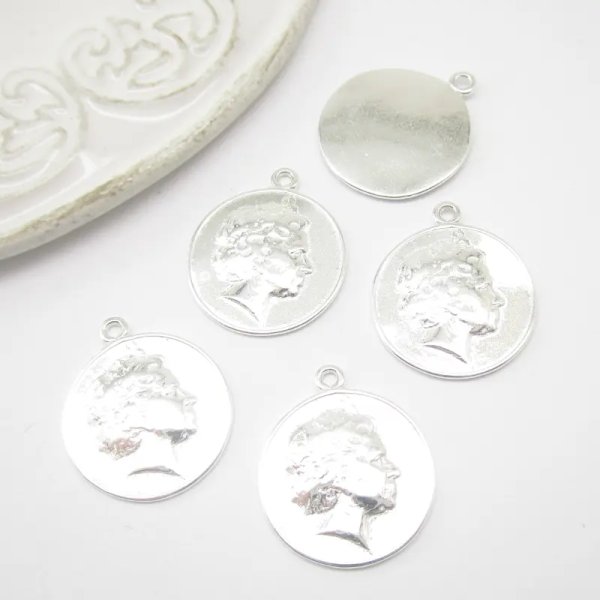 Srebro Ag  - zawieszka moneta 17mm