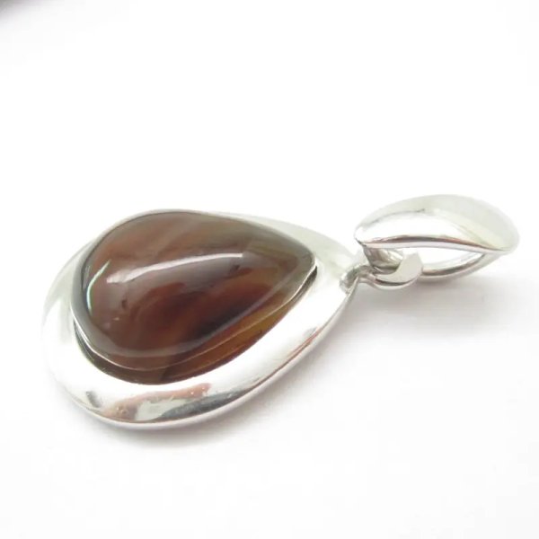 Opal Ognisty i srebro rodowane - zawieszka łezka