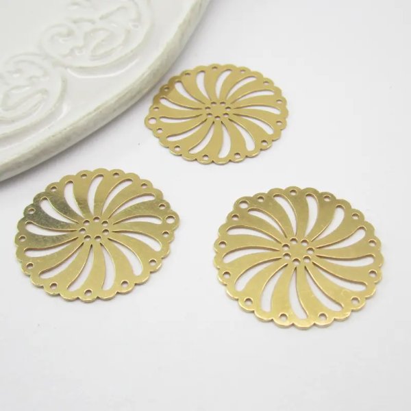 Srebro Złocone Ag  - element ozdobny 22mm  