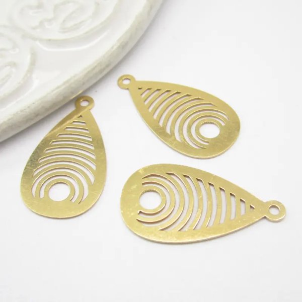 Srebro Złocone Ag  - element ozdobny 22x12mm  