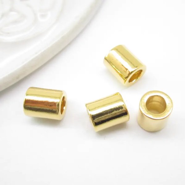 Srebro Złocone Ag - przekładka walec 7x6mm