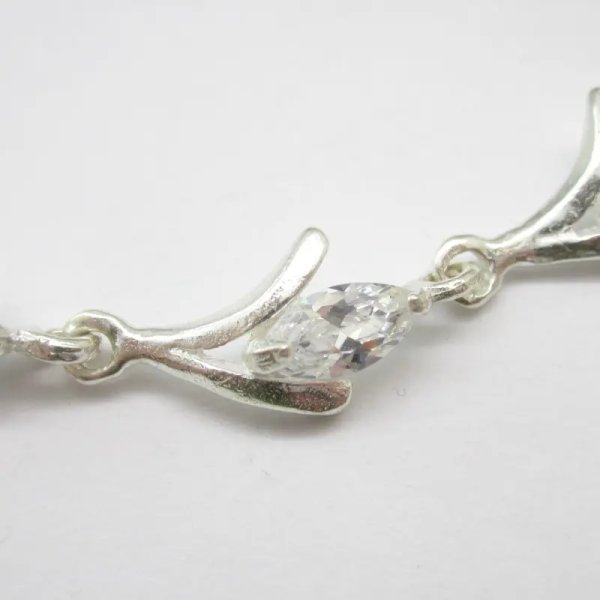 Cyrkonie w srebrze - bransoletka