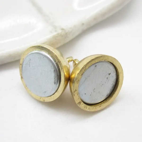 Srebro Ag Złocone - zapięcie magnetyczne kulka 10 mm