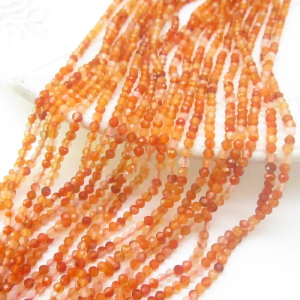 Karneol kulki 2 mm – sznur ok. 38 cm