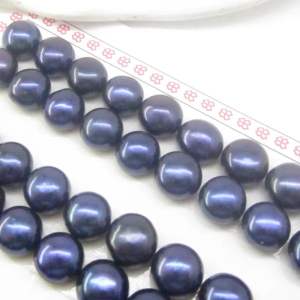 Perła hodowana granatowa 8-8,5 mm (para lub 10 par) okrągła