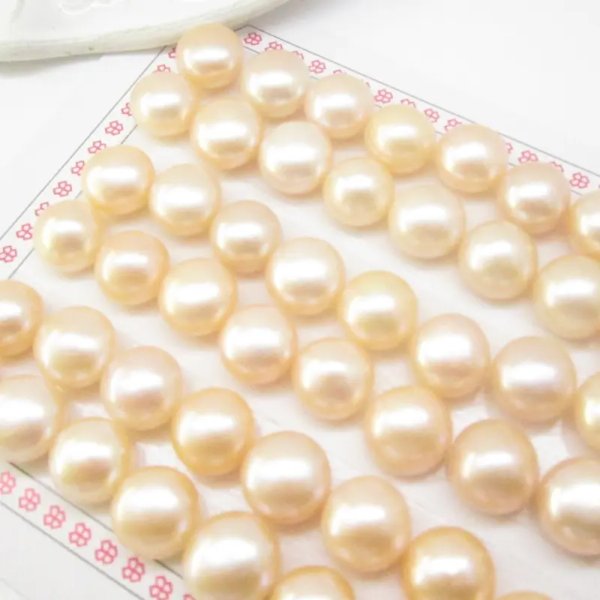 Perła hodowana ecru 10-10,5 mm (para) okrągła