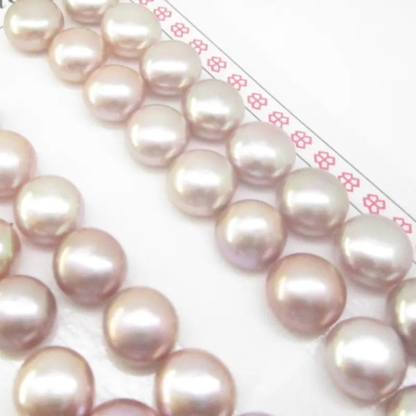 Perła hodowana różowa 8-8,5 mm (para) okrągła