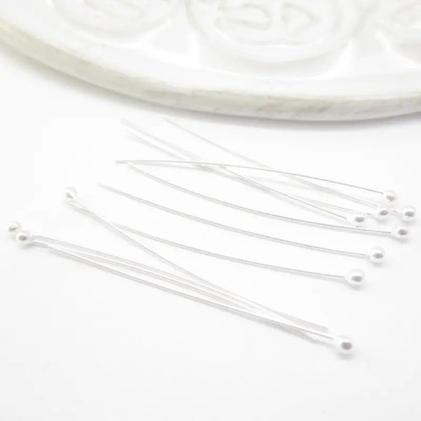 Srebro Ag - szpilka 3 cm drut 0,4 mm (para)