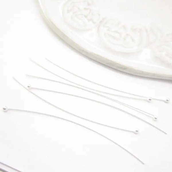 Srebro Ag - szpilka 5 cm drut 0,4 mm (para)