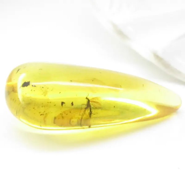 Bursztyn z komarem łza 41x23x13 mm