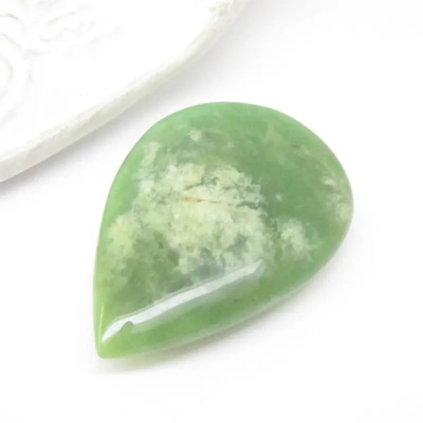 Chryzopraz 38x27x8 mm łza