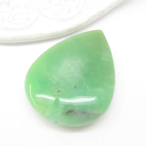 Chryzopraz 43x32x11 mm łza