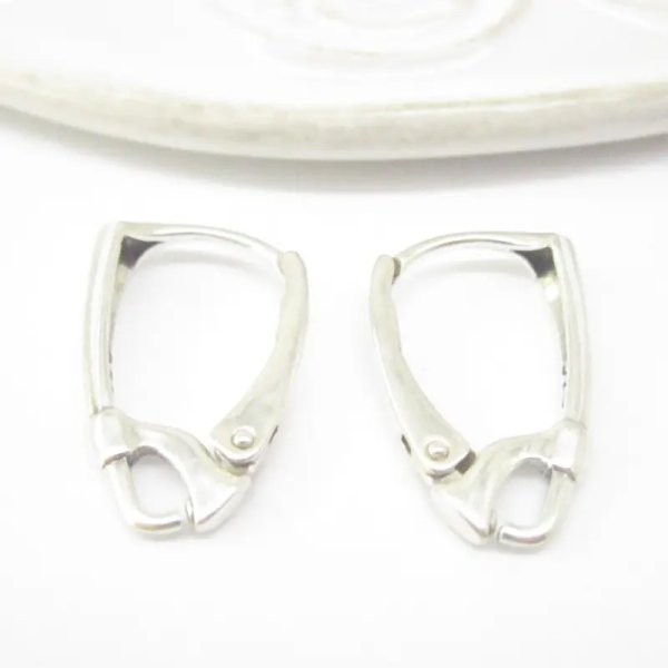 Srebro Ag - bigle zamknięte 17x11 mm (para)