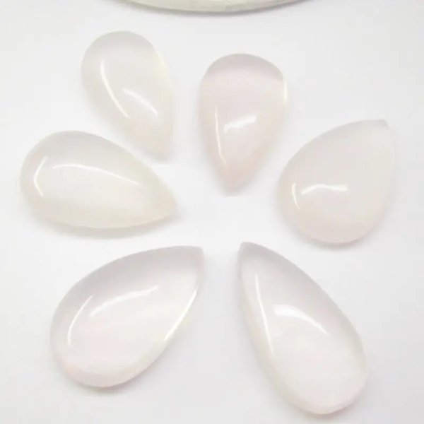 Kwarc różowy kropla 35,5x21x12 mm