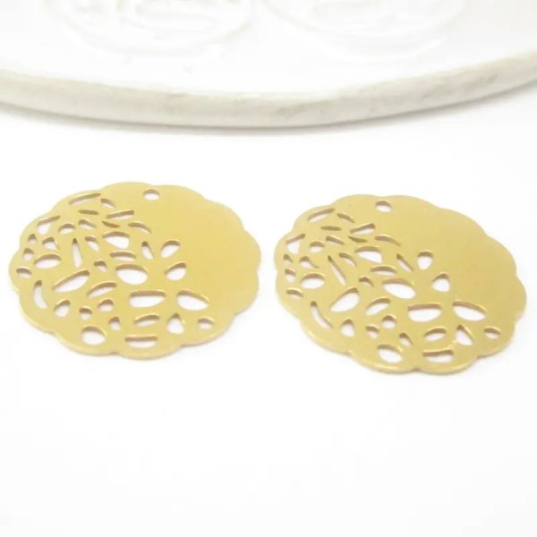 Srebro złocone Ag - zawieszka rozetka 17 mm