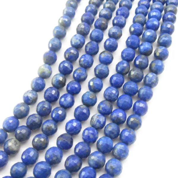 Lapis Lazuli kulka fasetowana 5,6 mm (sznurek)