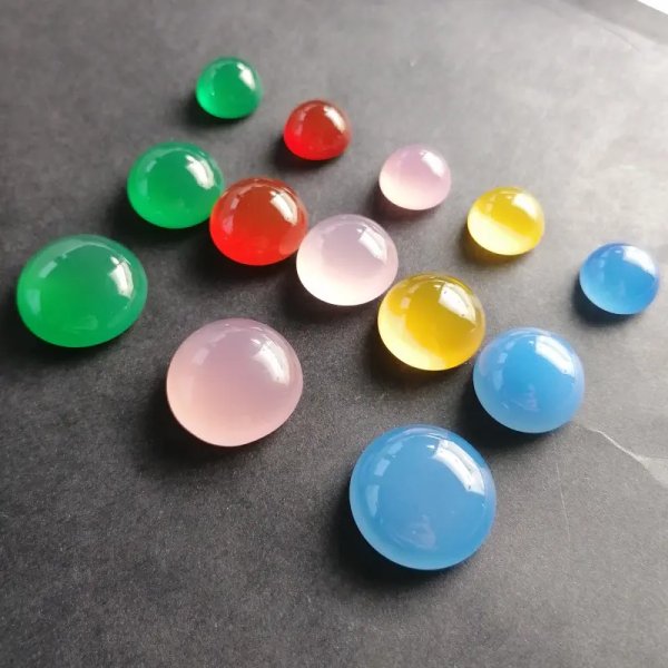 Agat żółty 16 mm okrągły (sztuka)