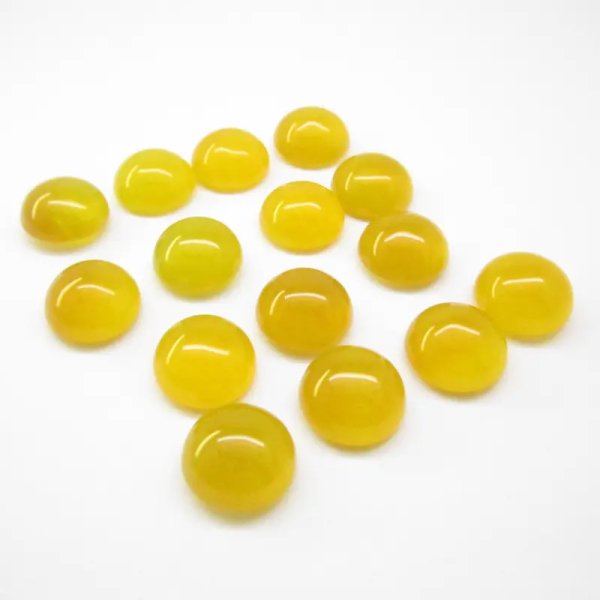 Agat żółty 16 mm okrągły (sztuka)