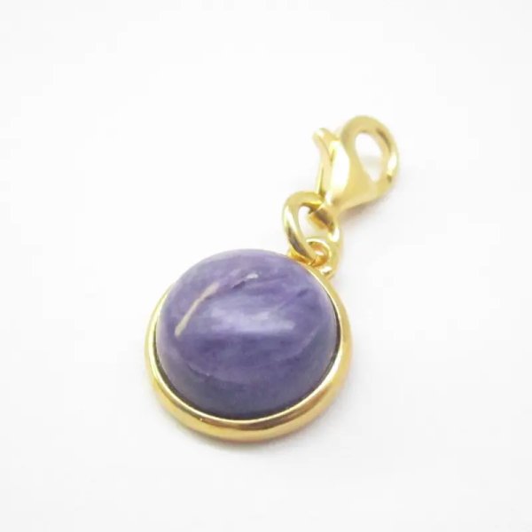 Srebro Ag Złocone - zawieszka charms Czaroit 11 mm 